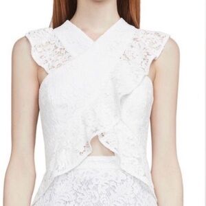 BCBGMaxAzria Cream Lace Blouse